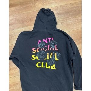 🖤anti social social club black hoodie